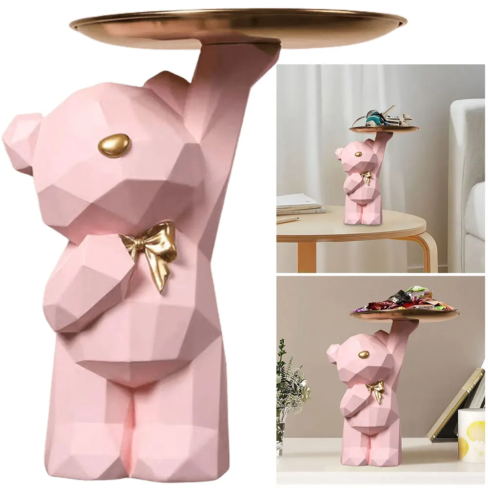 Coffee Equipment Organizer - Resin Storage Box Crafts Geometric Bear