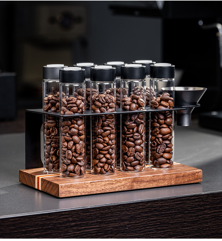 Sealed Glass 12Tubes Coffee Be - đánh giá và giá Coffee Equipment Organizer