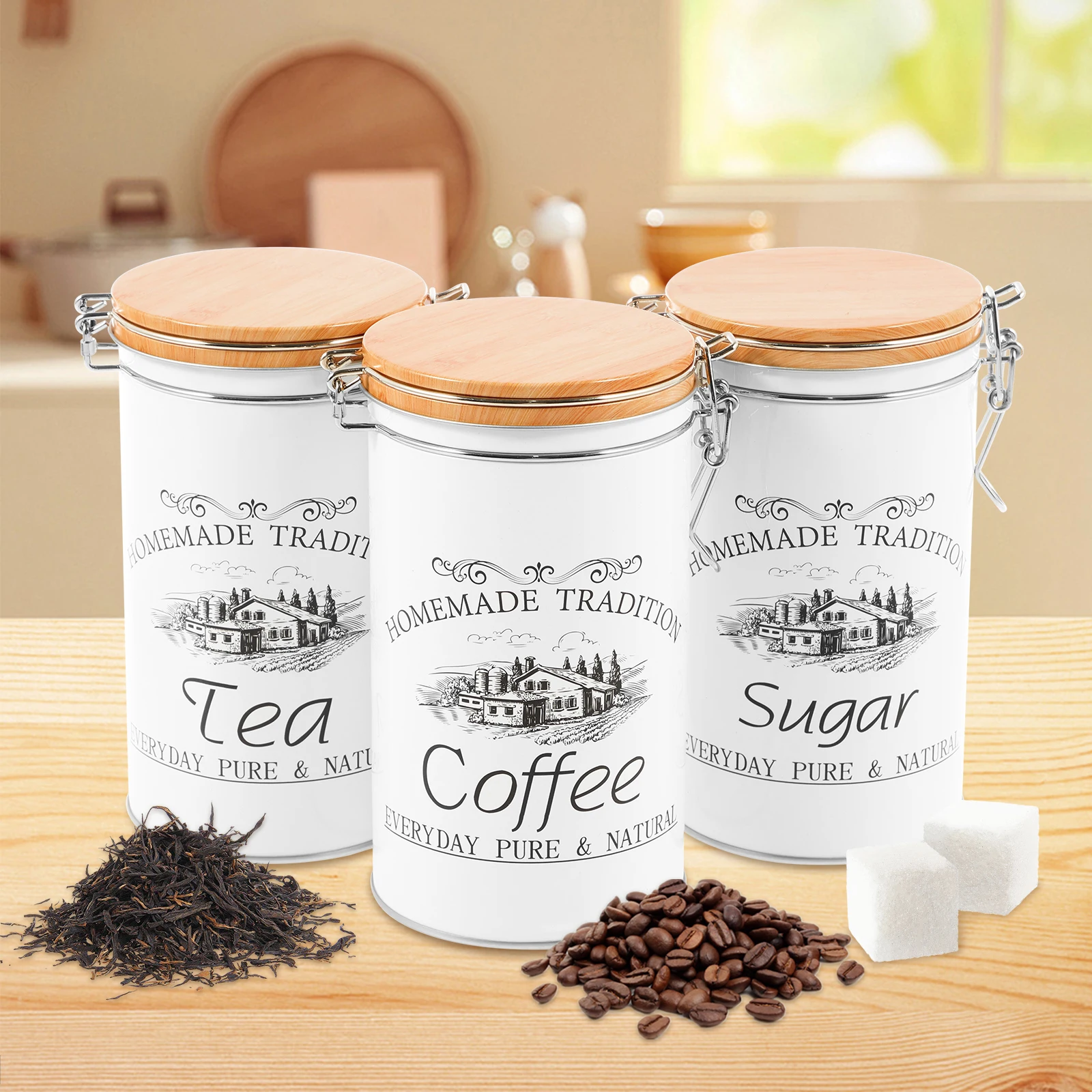 3Pcs/Set Tea Coffee Sugar Cani - đánh giá và giá Coffee Equipment Organizer