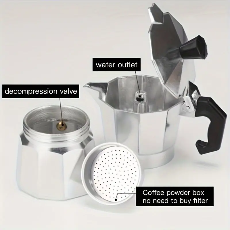 Classic Aluminum Moka Pot 50-3 - đánh giá và giá Coffee Equipment For Camping